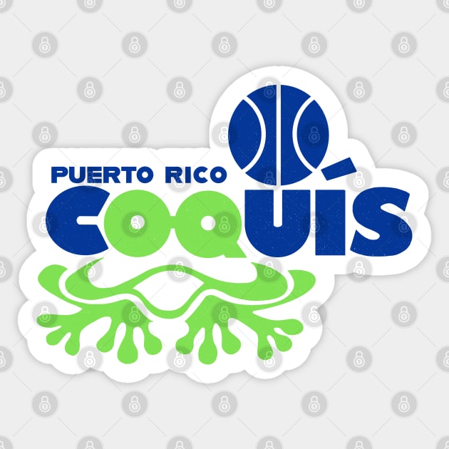 Defunct Puerto Rico Coquis CBA Basketball 1983 Sticker by LocalZonly